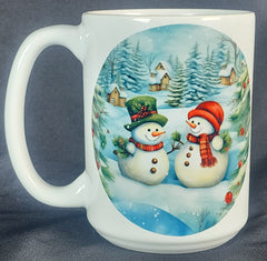 Snowmen Christmas 15 Oz Mug