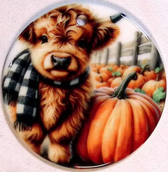 Highland Calf Ceramic Ornament - 2 Sided