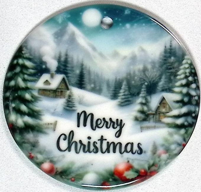 Ceramic Christmas Ornament - 2 Sided