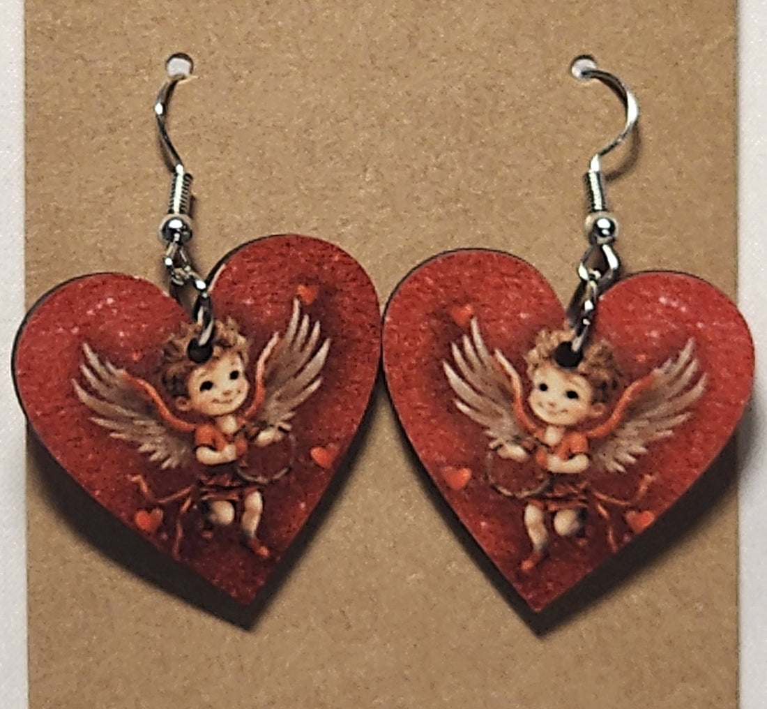 Valentines Heart Earrings - 0001 product photo