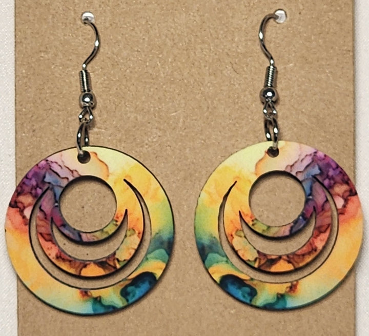 Abstract 3-Ring Earrings - 0008 product photo