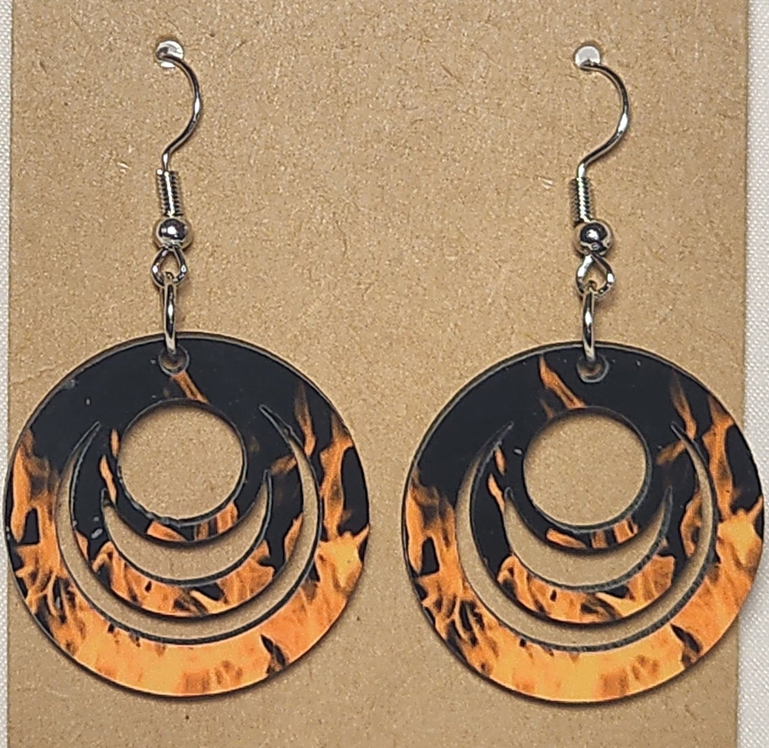 Abstract 3-Ring Earrings - 0010 product photo
