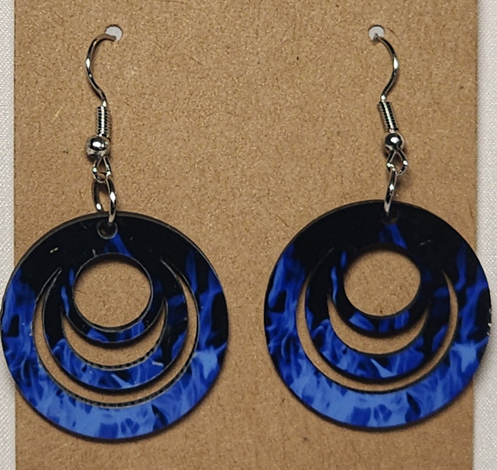 Abstract 3-Ring Earrings - 0011 product photo