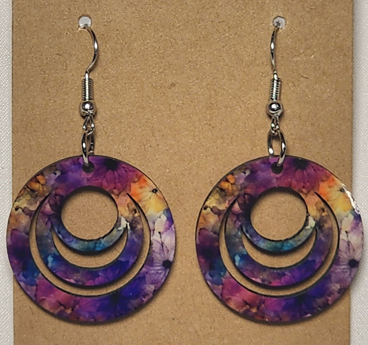 Abstract 3-Ring Earrings - 0012 product photo