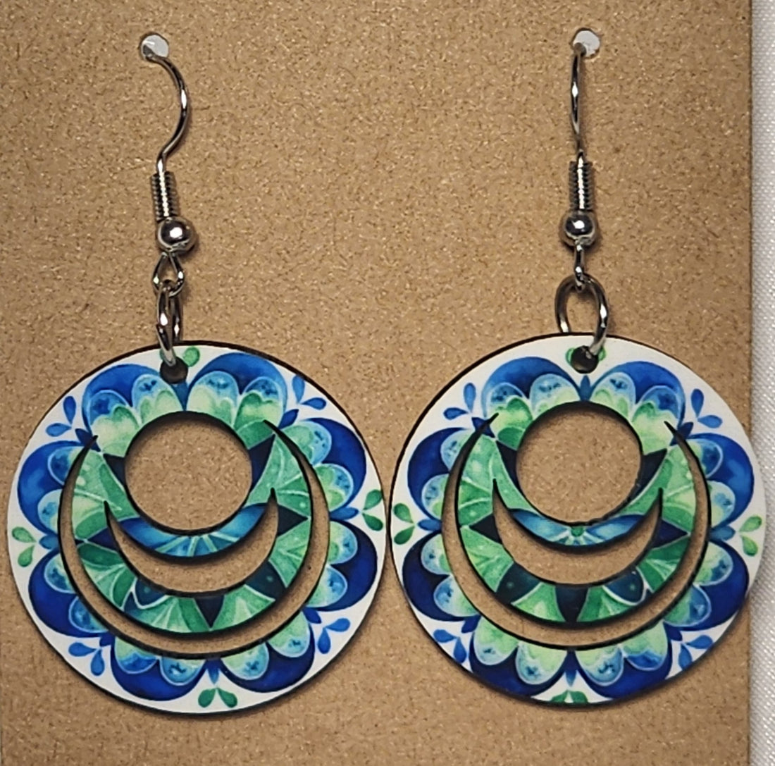 Abstract 3-Ring Earrings - 0013 product photo