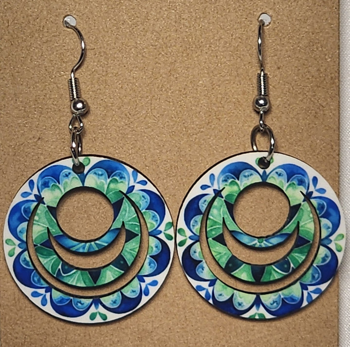 Abstract 3-Ring Earrings - 0013 product photo