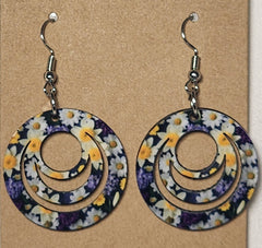Floral 3-Ring Earrings - 0001 product photo