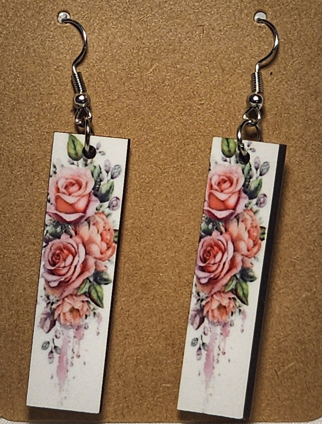 Floral Strip Earrings - 0001 product photo