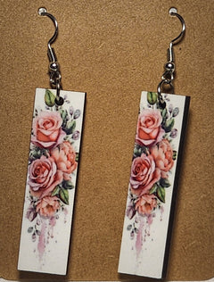 Floral Strip Earrings - 0001 product photo