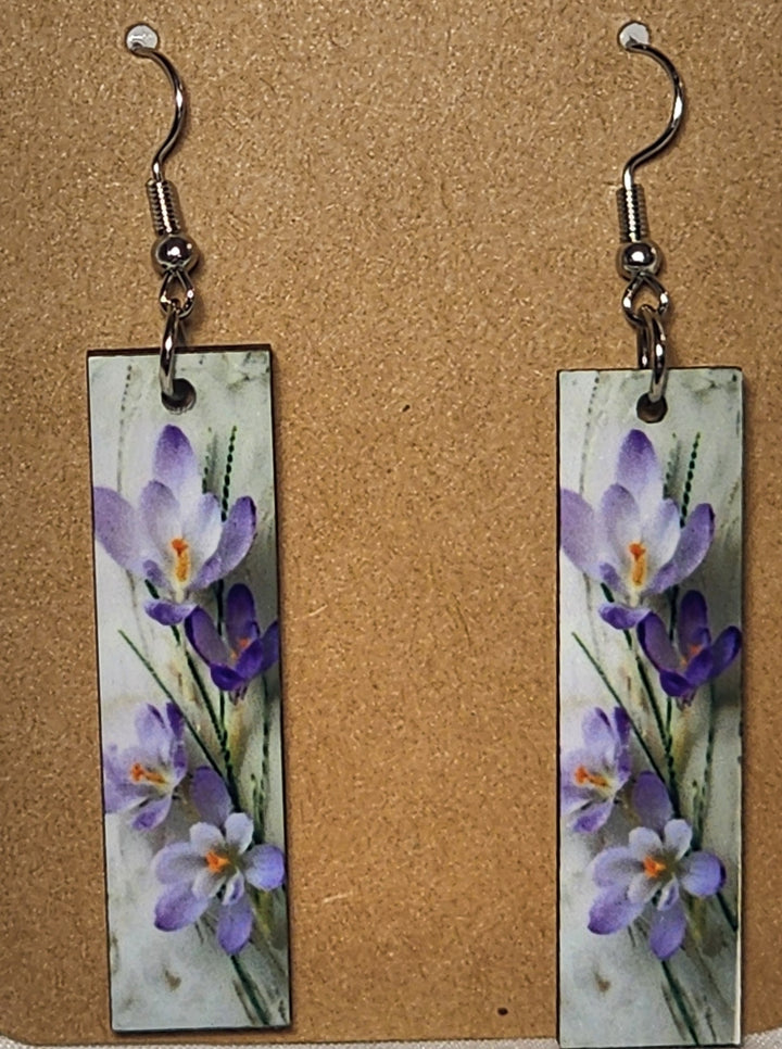 Floral Strip Earrings - 0002 product photo