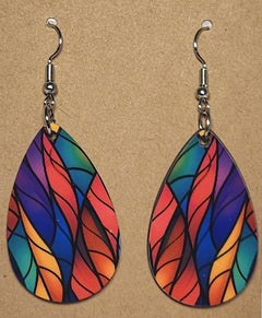 Abstract Teardrop Earrings - 0001 product photo
