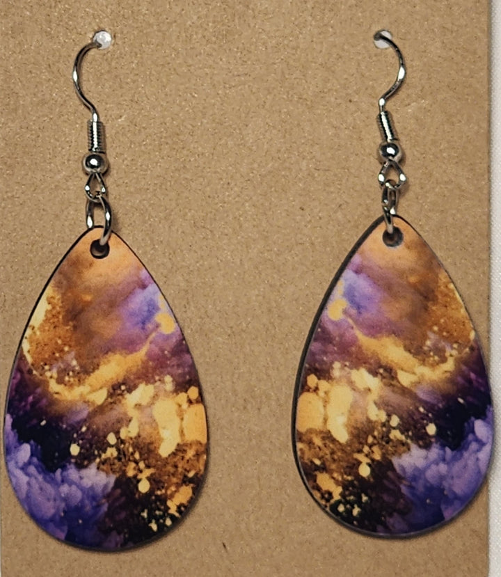 Abstract Teardrop Earrings - 0007 product photo