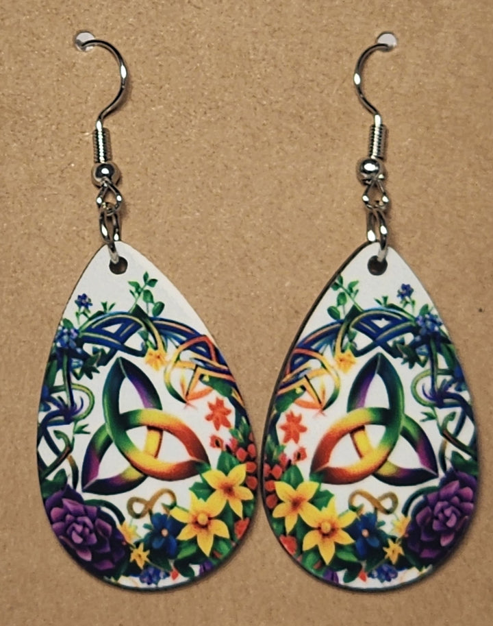 Abstract Teardrop Earrings - 0009 product photo