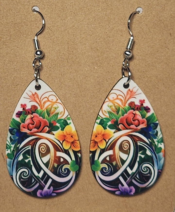Abstract Teardrop Earrings - 0010 product photo
