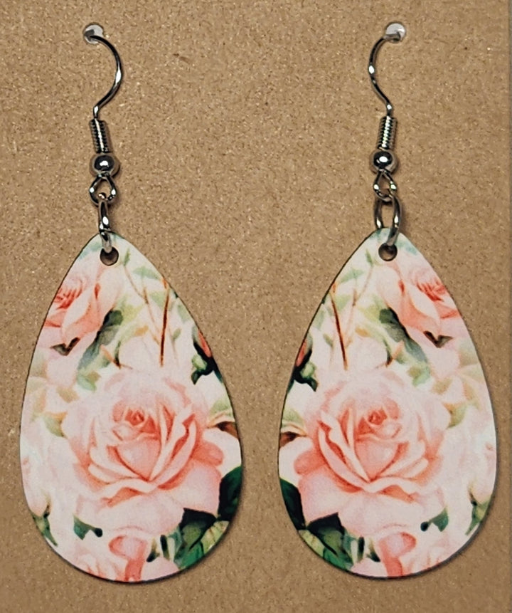 Floral Teardrop Earrings - 0001 product photo