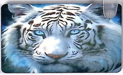 White Tiger Rectangular Key Chain