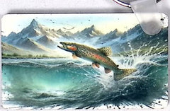 Jumping Fish Rectangular Key Chain