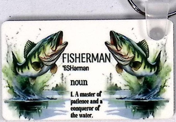 Fishrman Defined Rectangular Key Chain
