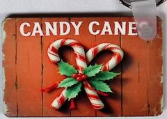 Candy Cane Rectangular Key Chain