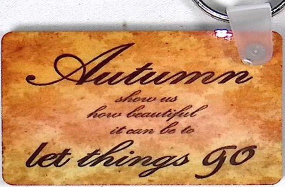 Let Things Go Rectangular Key Chain