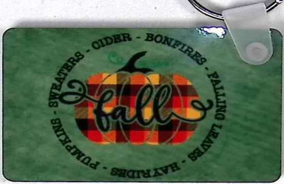 Joys of Fall Rectangular Key Chain