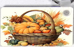 Harvest Basket Rectangular Key Chain