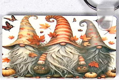 Fall Gnomes Rectangular Key Chain