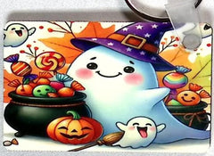 Friendly Ghost Party Rectangular Key Chain