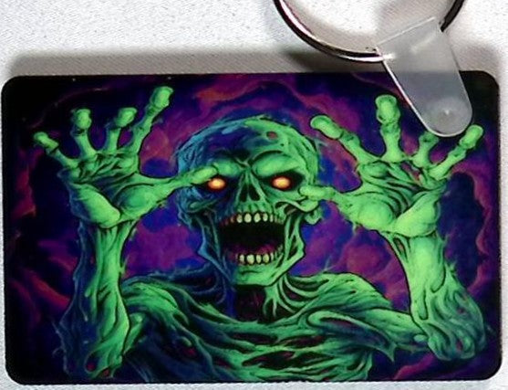 Zombie Rectangular Key Chain