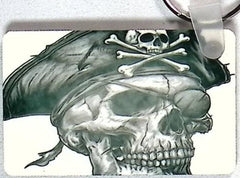 Pirate Skull Rectangular Key Chain