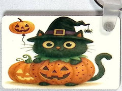 Cat Pumpkins Rectangular Key Chain