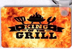 King of the Grill Rectangular Key Chain