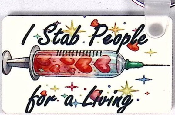 Stab People Rectangular Key Chain