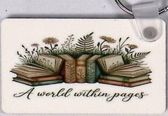 Librarian Writer Reader Rectangular Key Chain