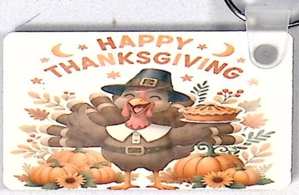 Pilgrim Turkey Rectangular Key Chain