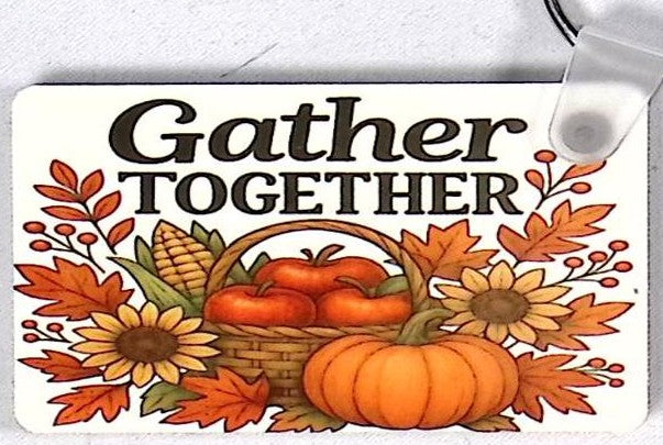 Gather Together Rectangular Key Chain