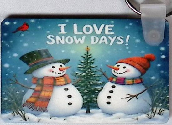 Snow Days Rectangular Key Chain