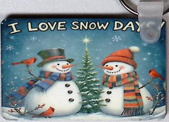 Snowmen Snow Days Rectangular Key Chain