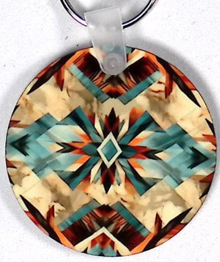 Kaleidoscope View Round Key Chain