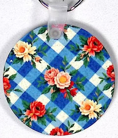 Flowers Round Key Chain