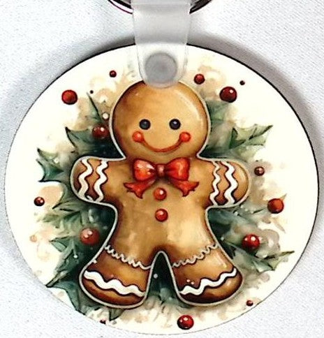Ginger Bread Man Ruond Key Chain
