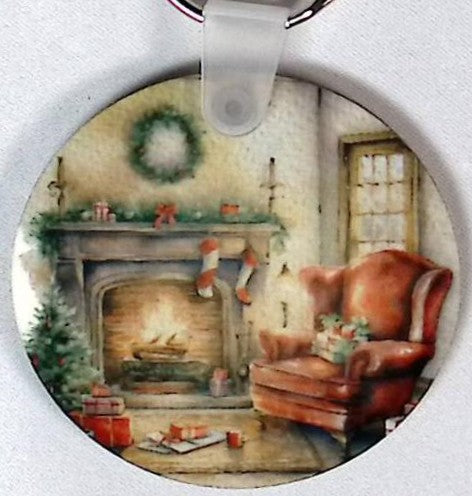 Fireplace Chair Round Key Chain