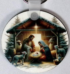 Nativity Round Key Ring