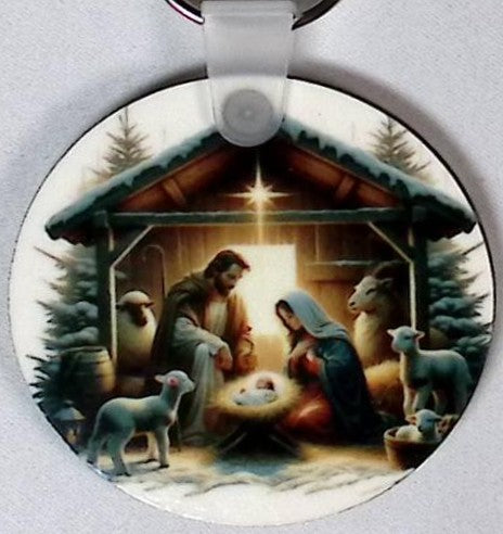 Nativity Round Key Ring