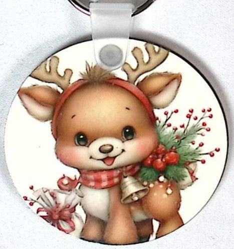 Fawn Bell Round Key Chain
