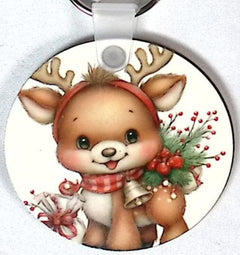 Fawn Bell Round Key Chain