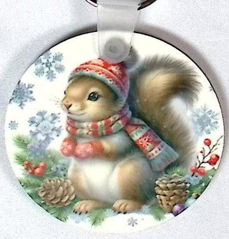 Squirrel Round Key Chain