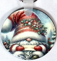 Gnome Elf Round Key Chain
