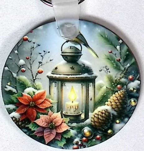 Bird Lantern Round Key Chain