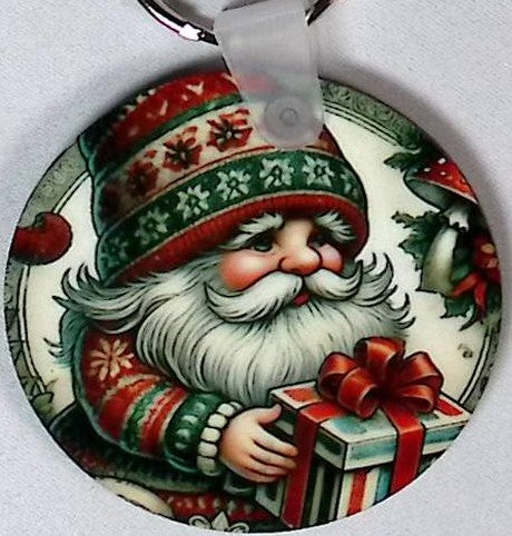 Gnome Elf Round Key Chain